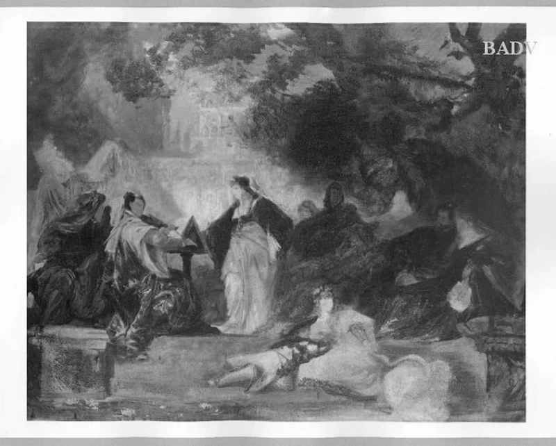 Siesta alla corte dei Medici (schizzo) - Führermuseum, Linz
